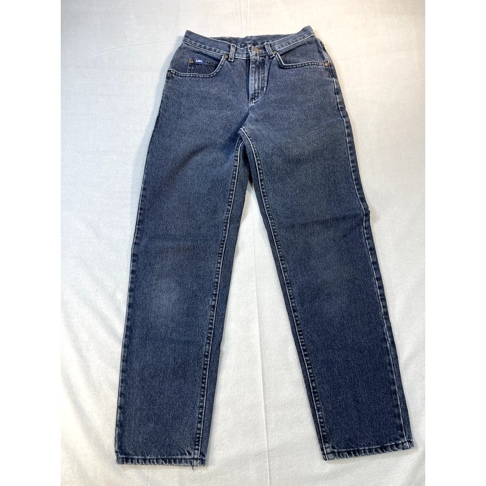 Lee Y2K Jeans Men‎ 27x29 Black Denim Pants Straight Zip USA Made Adult